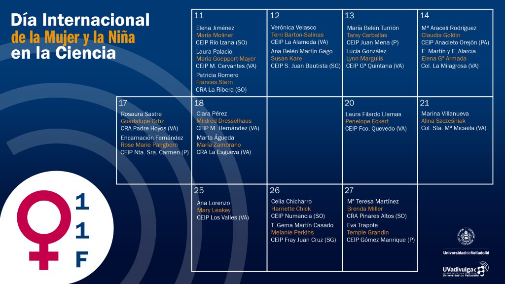 Calendario 2025. Día Internacional de la Mujer y la Niña en la Ciencia